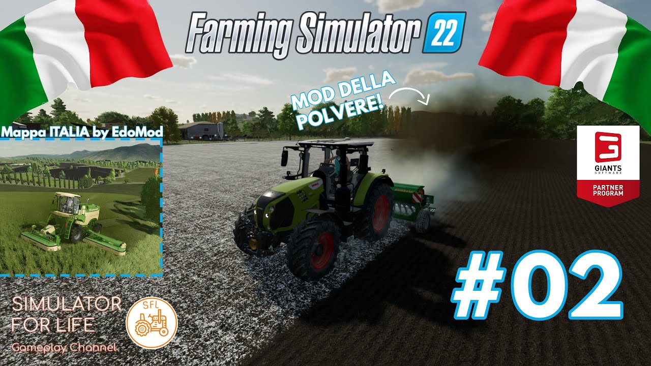 #02 *Stagione 2* LE PRIME SEMINE E MISSIONI - MAPPA ITALIA - FARMING SIMULATOR 22 ITA 1080p