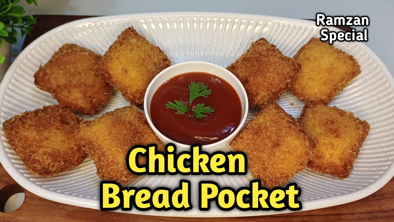 Chicken Bread Pocket || Ramzan Special Recipes || Cheesy Bread Pocket || Iftar Recipe