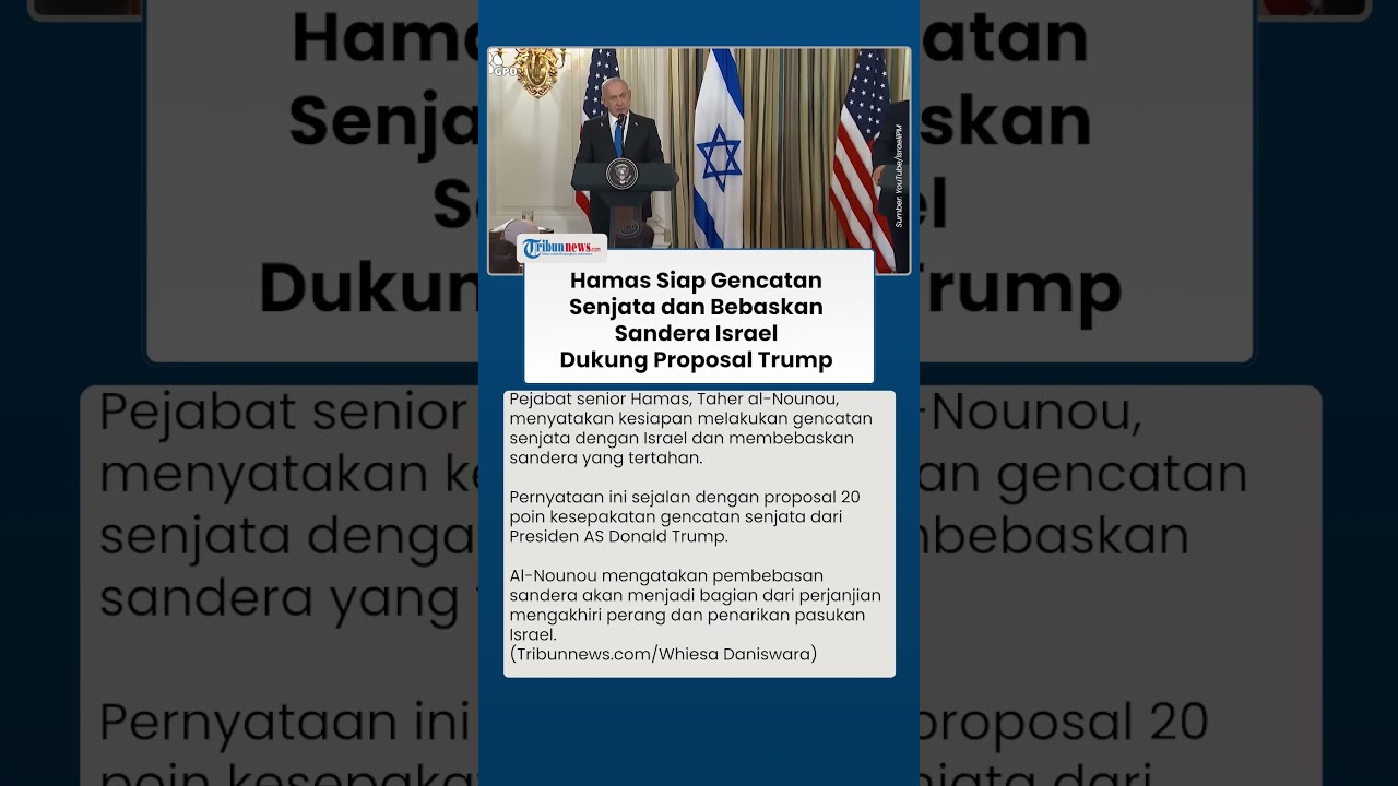 Hamas Buka Pintu Damai, Gencatan Senjata Kian Dekat Usai Kesepakatan Trump Netanyahu