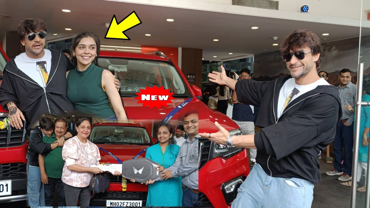 Shalin Bhanot co-star esha singh with family an Bekaboo cast ARRIVED at the his new car Delivery