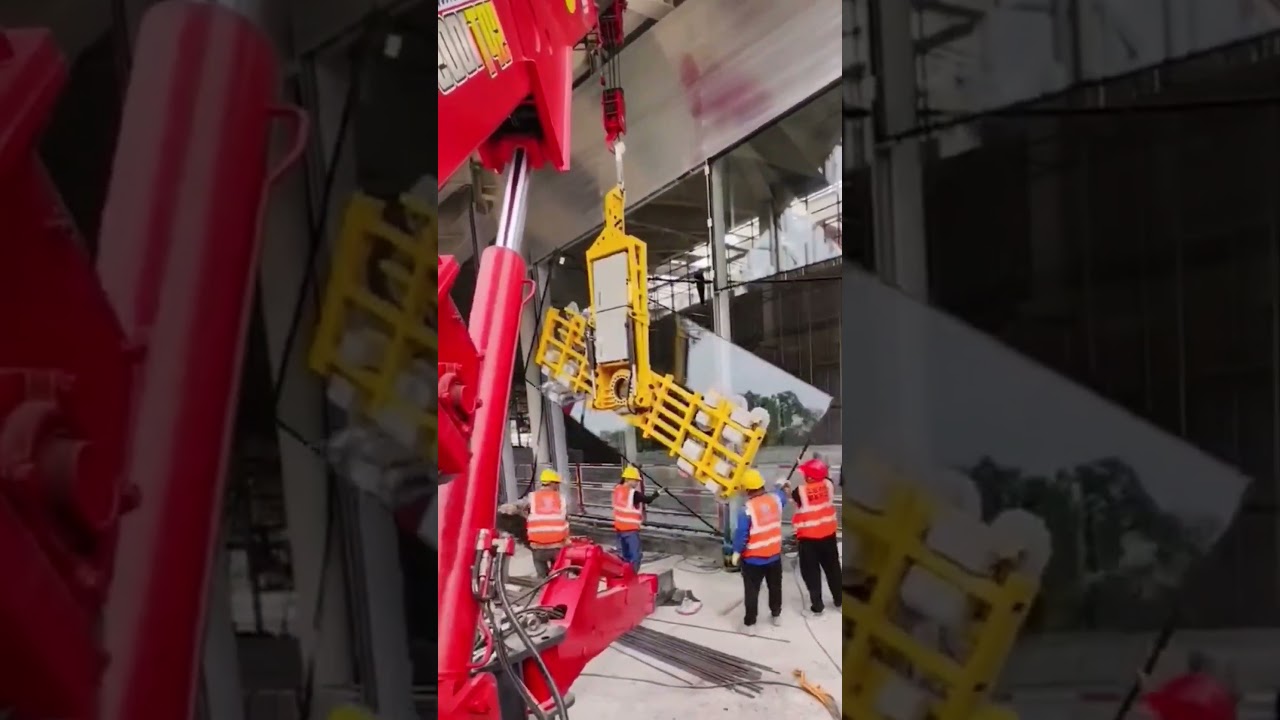 Large extra-thick glass installation process
