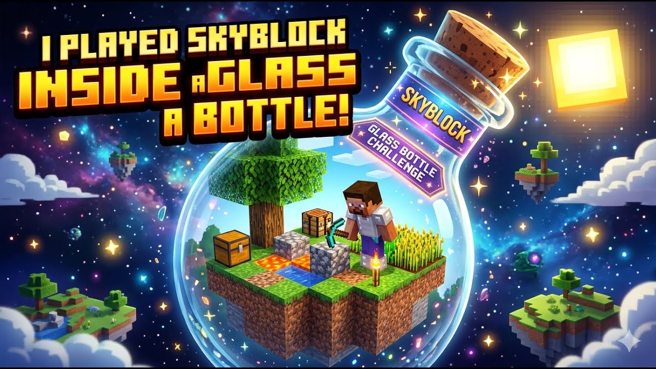 I play Minecraft in a Glass bottle 😱i !! Glass Bottle series #1
