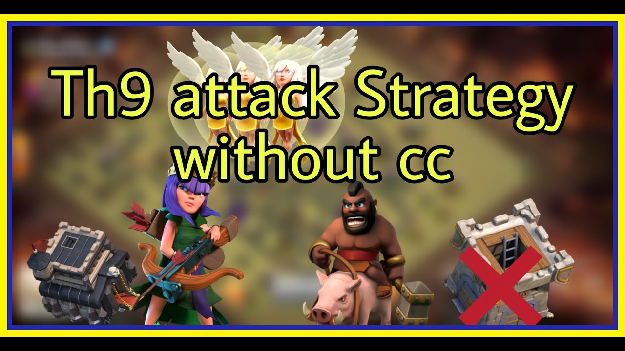 Th9 Queen Charge Hog Attack Strategy Against Best Th9 Bases | Without CC Troops |