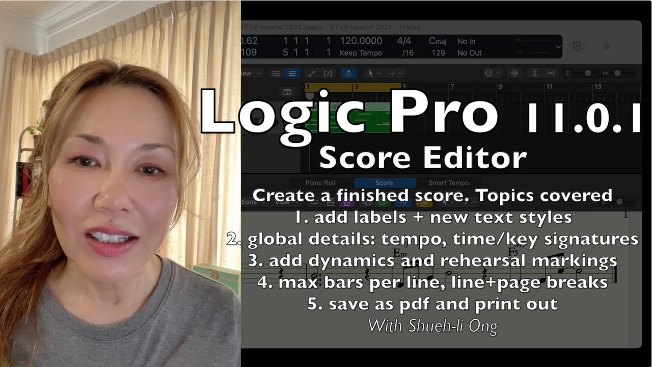 LP11 Score Editor - create a finished pdf or printout. Add labels, page breaks & global details