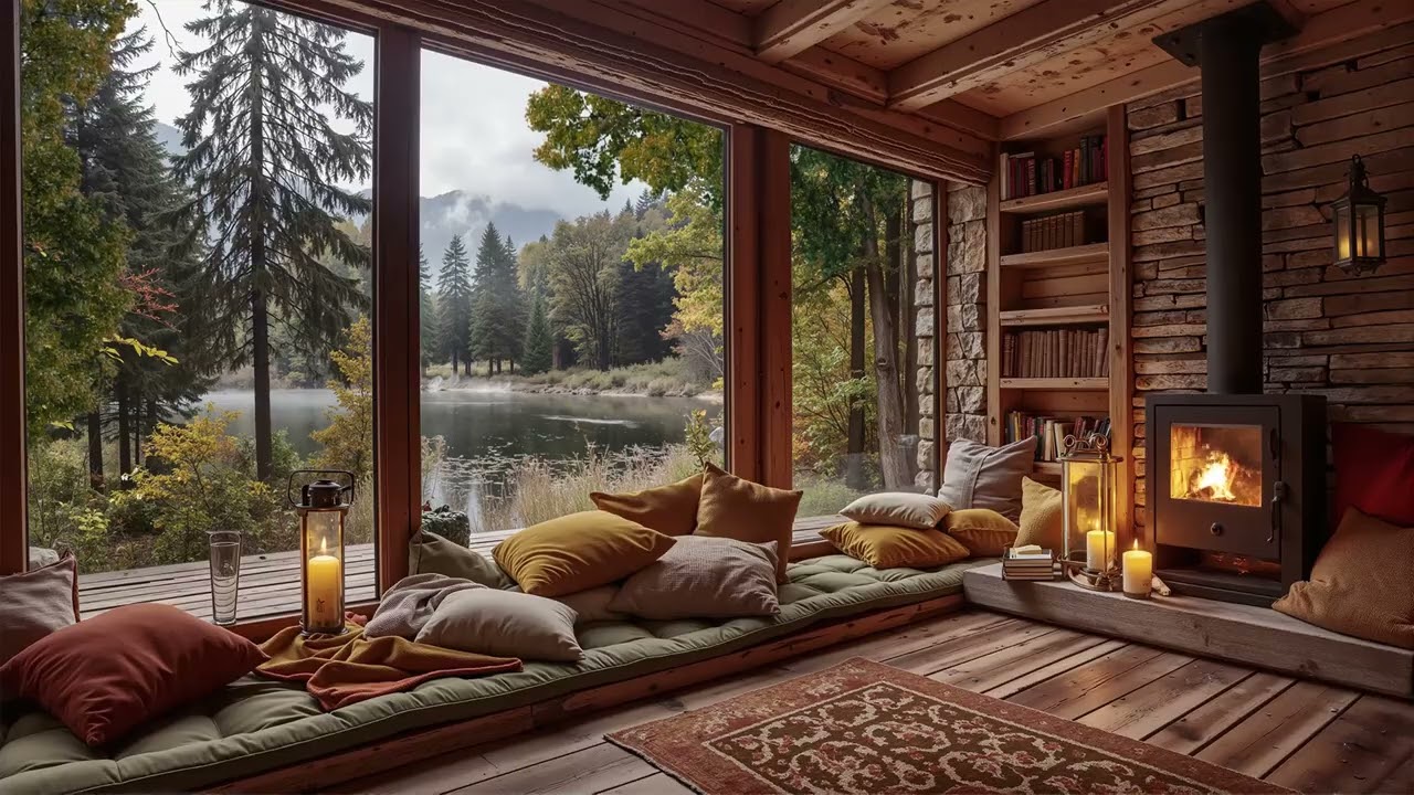 Cozy Morning Jazz Cabin – Soft Jazz for Quiet Forest Mornings, Coffee & Gentle Light