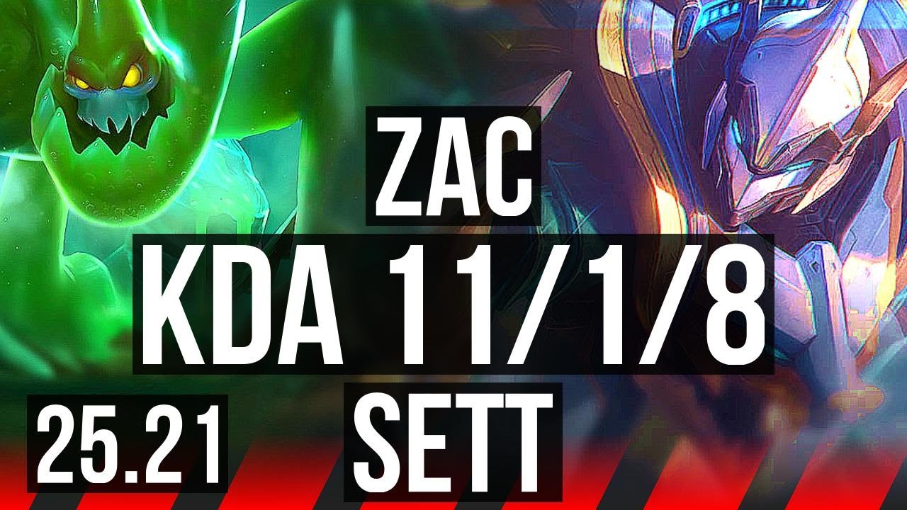 ZAC vs SETT (TOP) | 11/1/8, Dominating | KR Diamond | 25.21