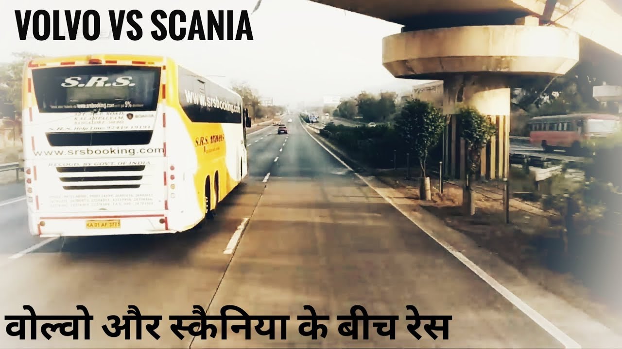 SRS VOLVO AND SCANIA BUS RACE!!! India
