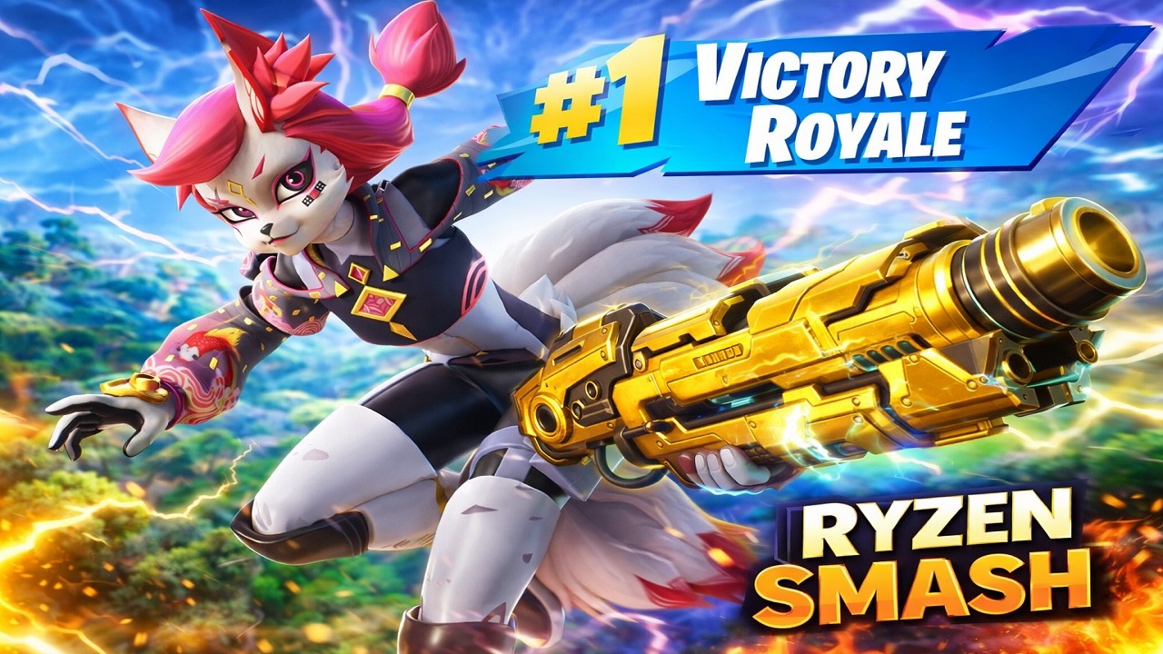 🦊 Kimiko Five-Tails + GOLD Arc-Lightning Gun = INSANE Victory Royale!