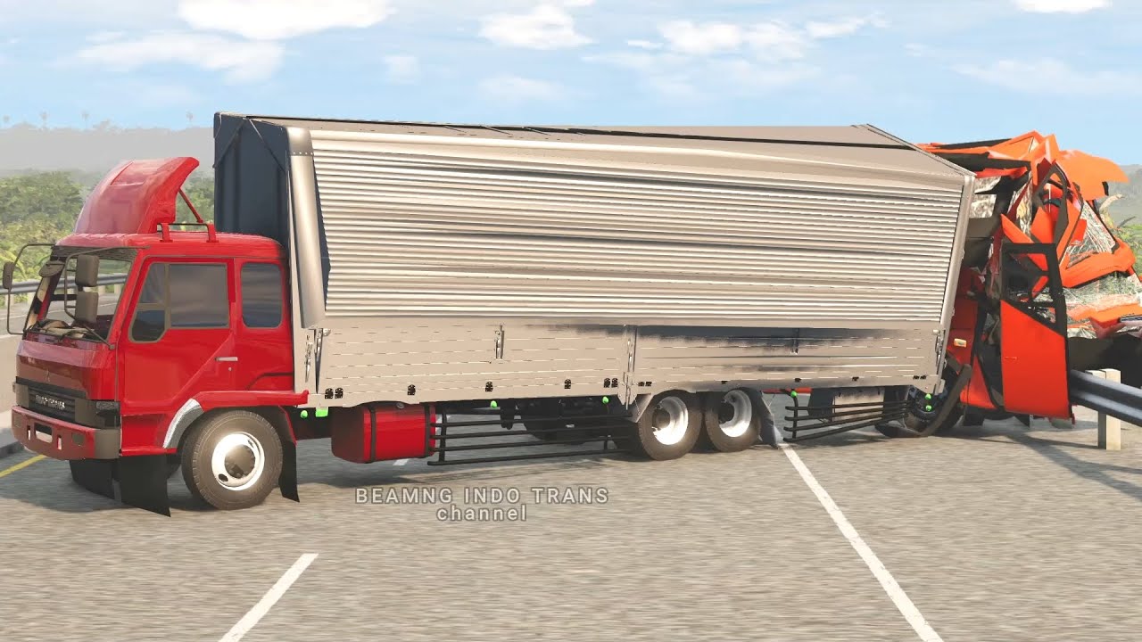Ilustrasi Laka Bus Pariwisata di Tol Pandaan - Malang game Beamng drive 💻
