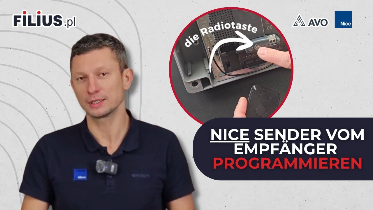 NICE (FLO2RE) Sender programmieren – Anleitung zur Sender-zu-Empfänger Methode | NICE, FILIUS.pl