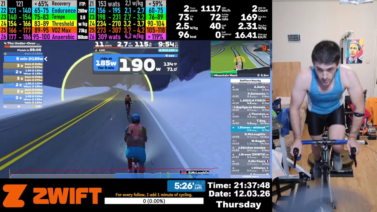 Cycling Workout Live Stream ASMR №1297 1203.2026