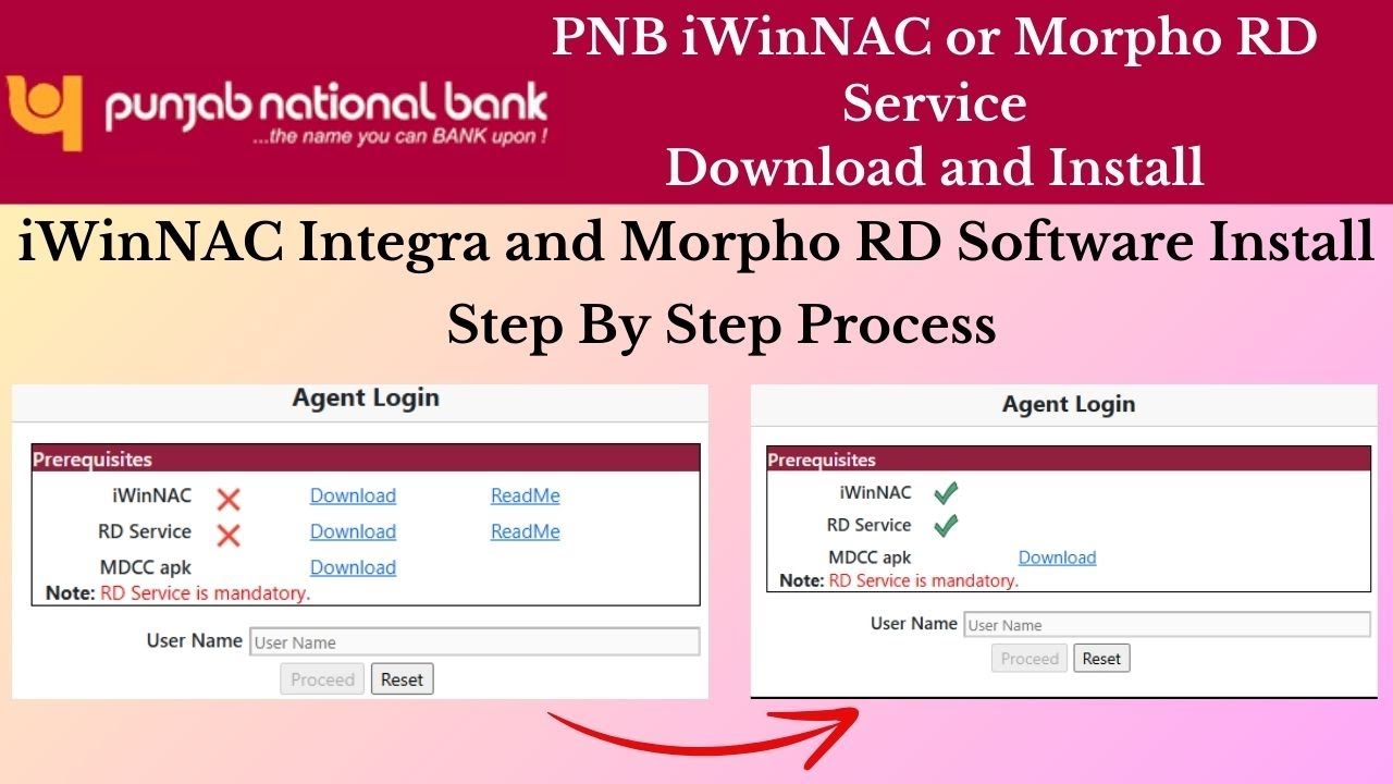 PNB Kiosk iWinNAC or Morpho RD Service Download and Install Process | New iWinNAC Integra Install