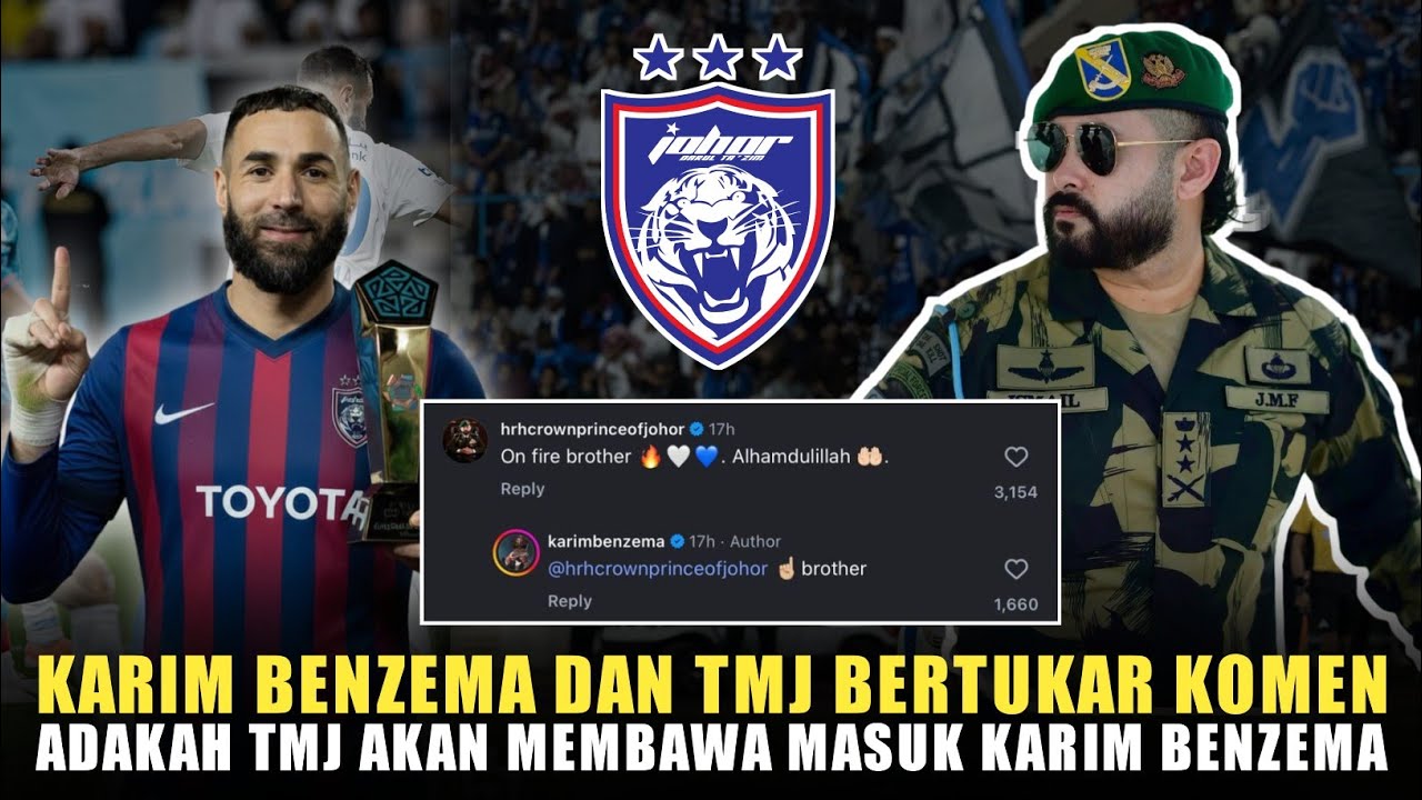 🔴Karim Benzema dan TMJ Bertukar Komen😱 Adakah TMJ Akan Membawa Masuk Karim Benzema?