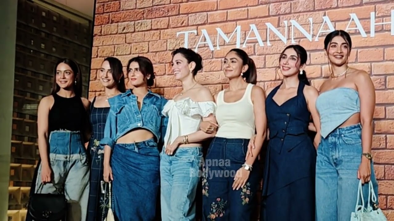 Pooja Hegde Mrunal Thakur Tamannaah Anya Singh Fatima Sana Shaikh Kusha Kapila at Tamannaah Jewelle 