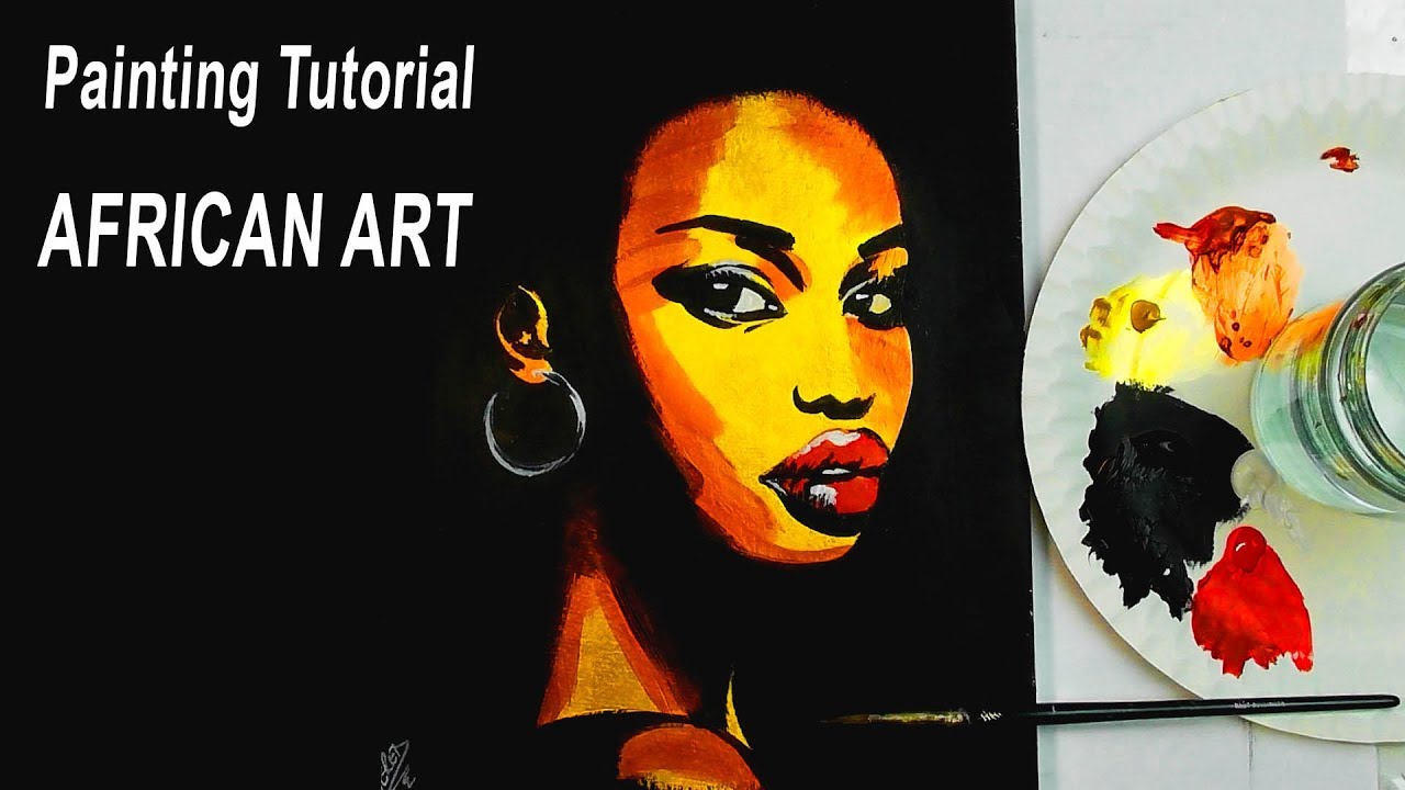 Easy Painting BLACK WOMAN | Acrylic Tutorial African art | Step by Step