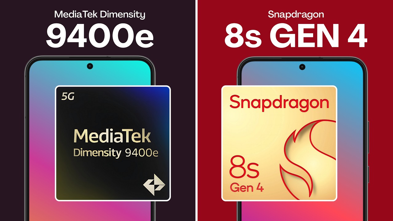 Dimensity 9400e vs Snapdragon 8s Gen 4 | Full Specs Comparison