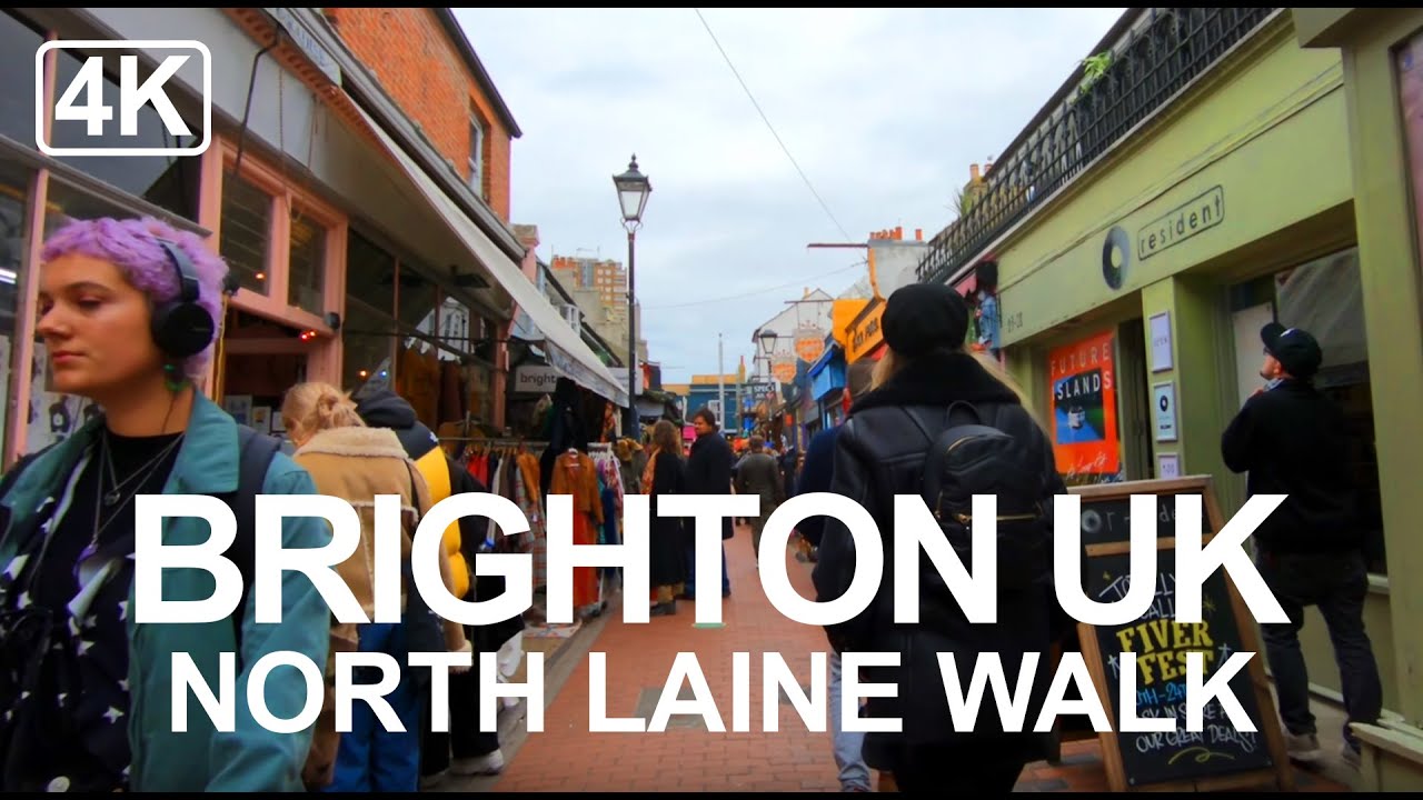 Brighton, North Laine Shops & Cafes 2021 - England Virtual Walking Tour