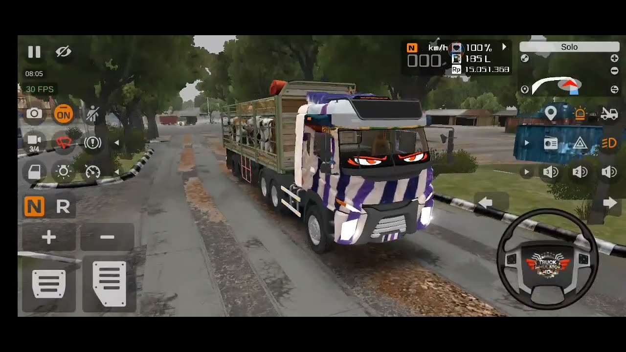 Part 90‼️ truck trailer antar sapi ternak ke tempat pemotongan || truck simulator Indonesia 