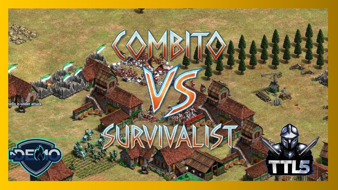 🔴 EN VIVO: TTL 5 SILVER by T90official| Survivalist VS Combito | AoE2