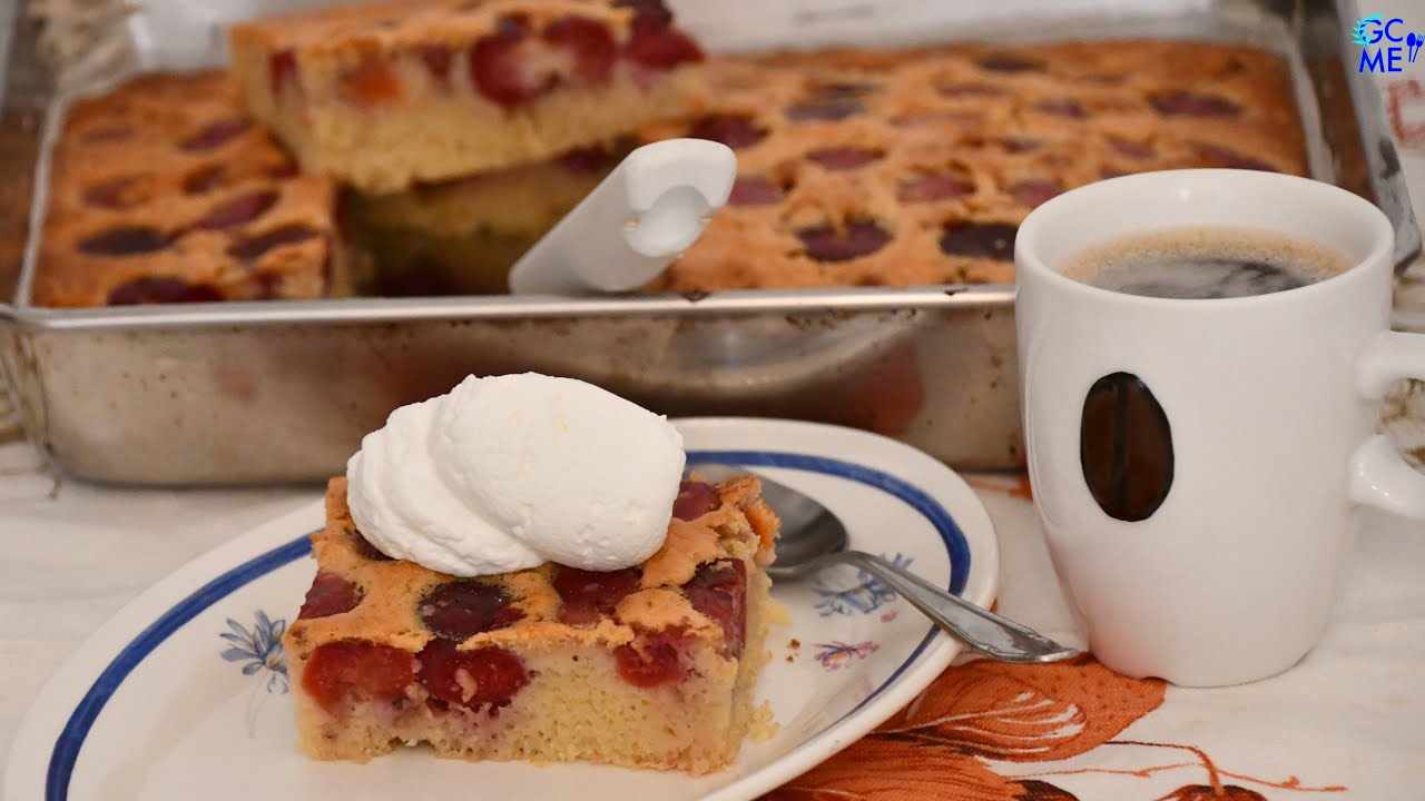 Very Easy, Delicious Cherry Pie without Mixer aka Kerasopita - Εύκολη,Νόστιμη Κερασόπιτα Χωρίς Μίξερ