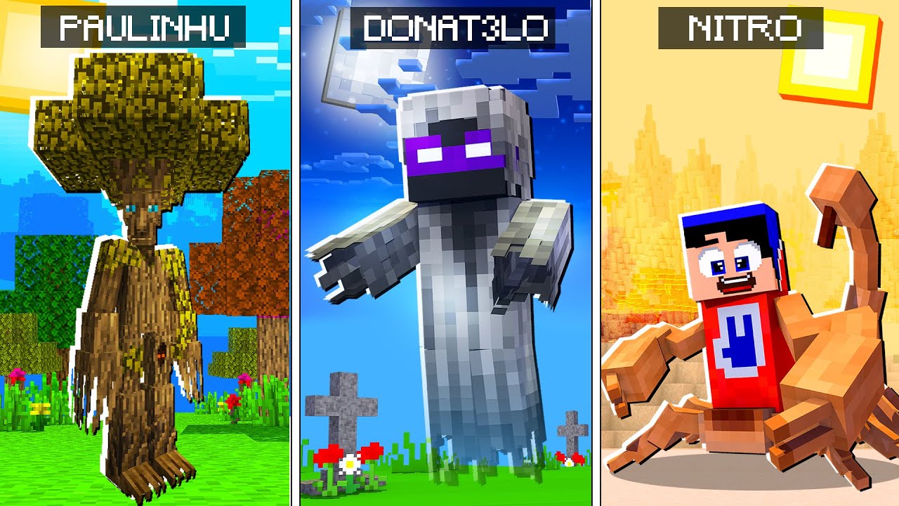MINECRAFT... MAS TEMOS RAÇAS DIFERENTES!! 🌳👻🦂‹ DONAT3LO ›