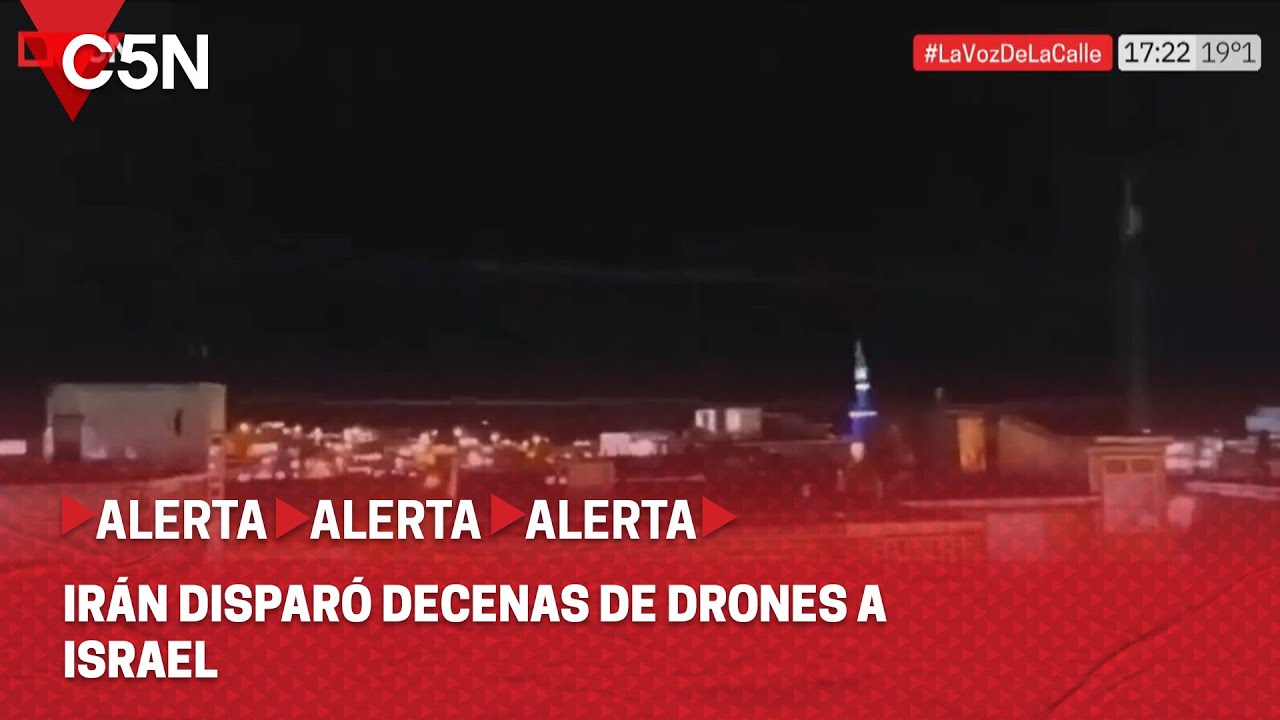IRÁN lanzó decenas de DRONES a ISRAEL