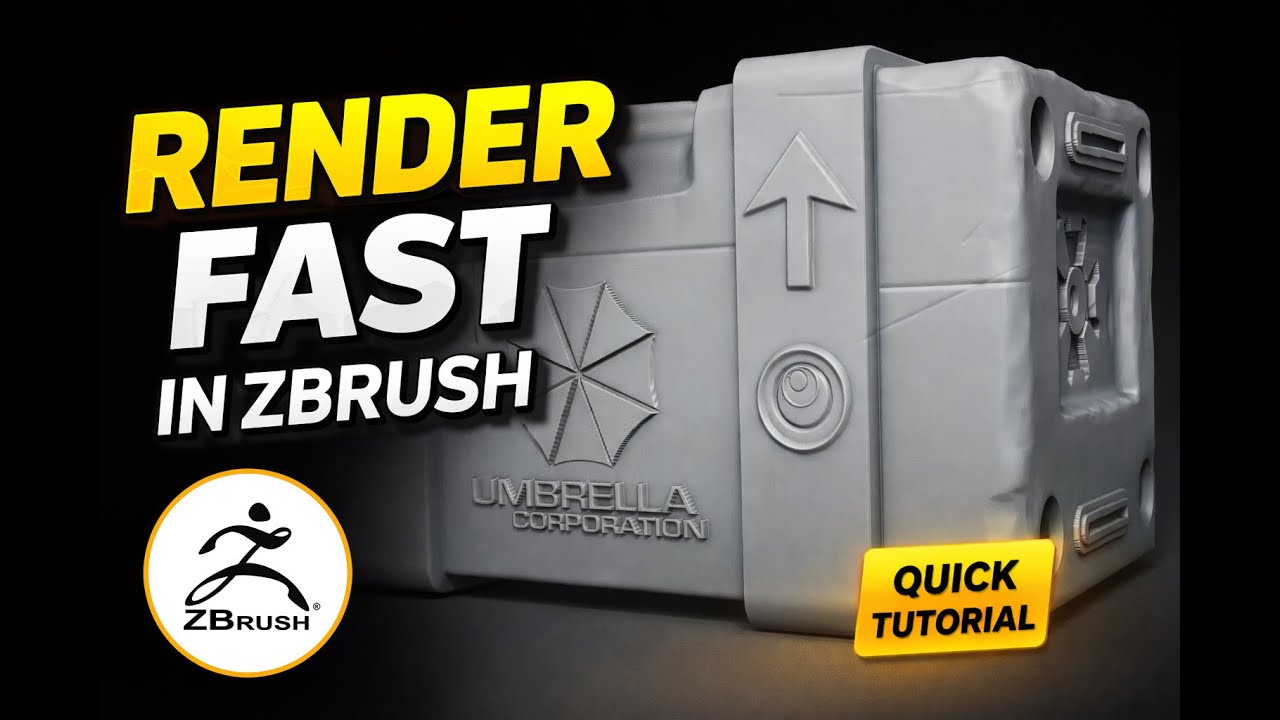 Быстрый рендеринг в ZBrush | Чистые, простые рендеры без сложной настройки #zbrush #tutorial #3d