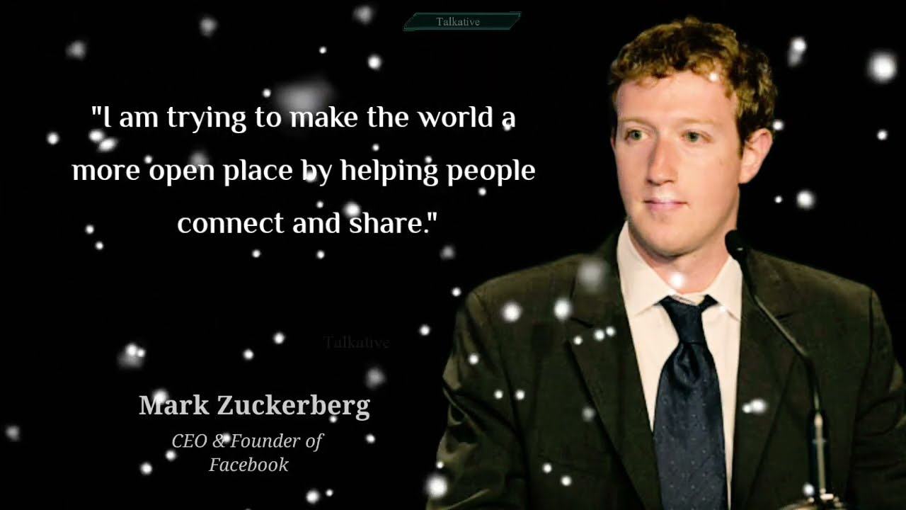 Top 30 Best Mark Zuckerberg Quotes worth watching - Talkative
