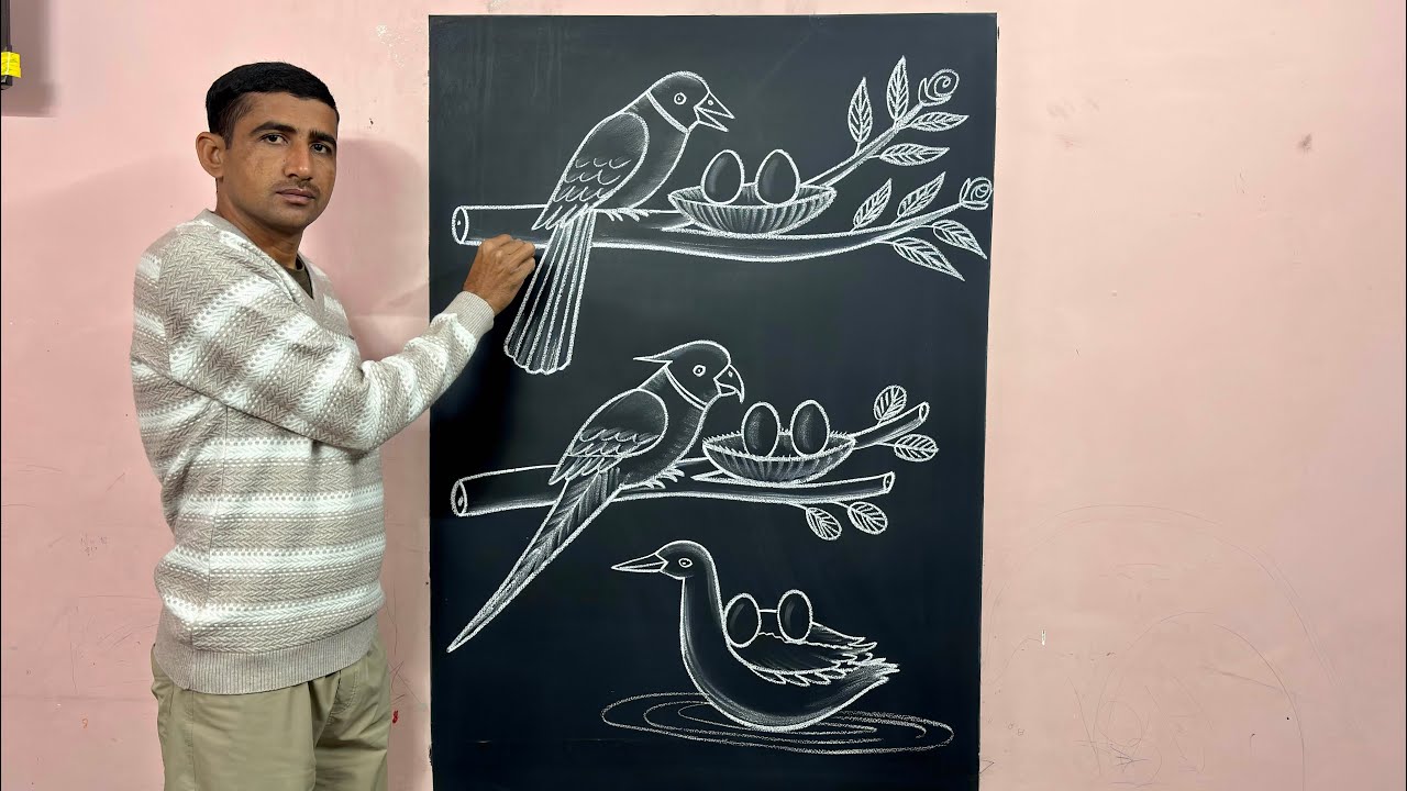 Learn to draw birds in a very easy way || birds art ||🦜🦩 #birdart #birddrawing #easydrawing 