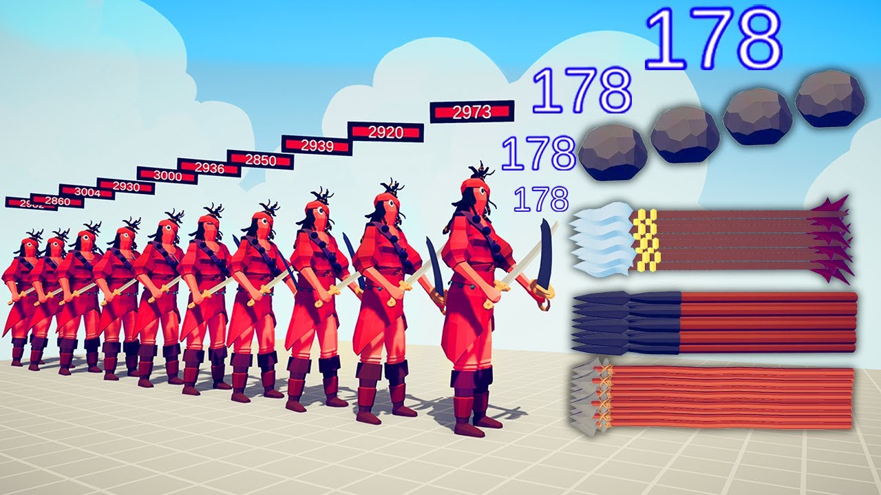 10x PIRATE QUEEN vs RAPID RANGE UNITS | TABS - Totally Accurate Battle Simulator