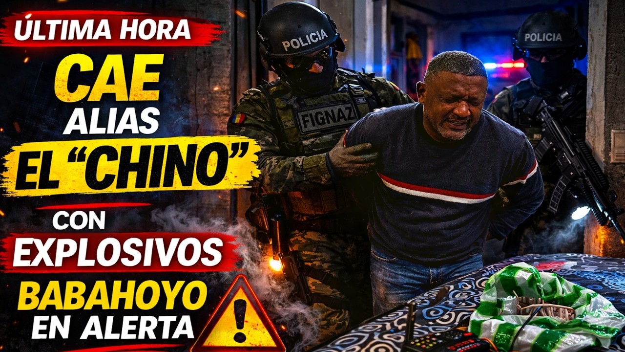 🚨 ÚLTIMA HORA: Cae “El Chino” con EXPLOSIVOS en Babahoyo