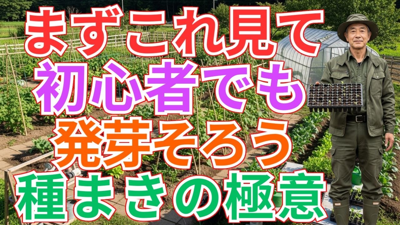 【99%の家庭菜園はこれを知るべき】初心者でもほぼ失敗しない種まき。まだ一度もやったことがないなら、この動画を先に見てください｜家庭菜園｜種まき｜初心者向け