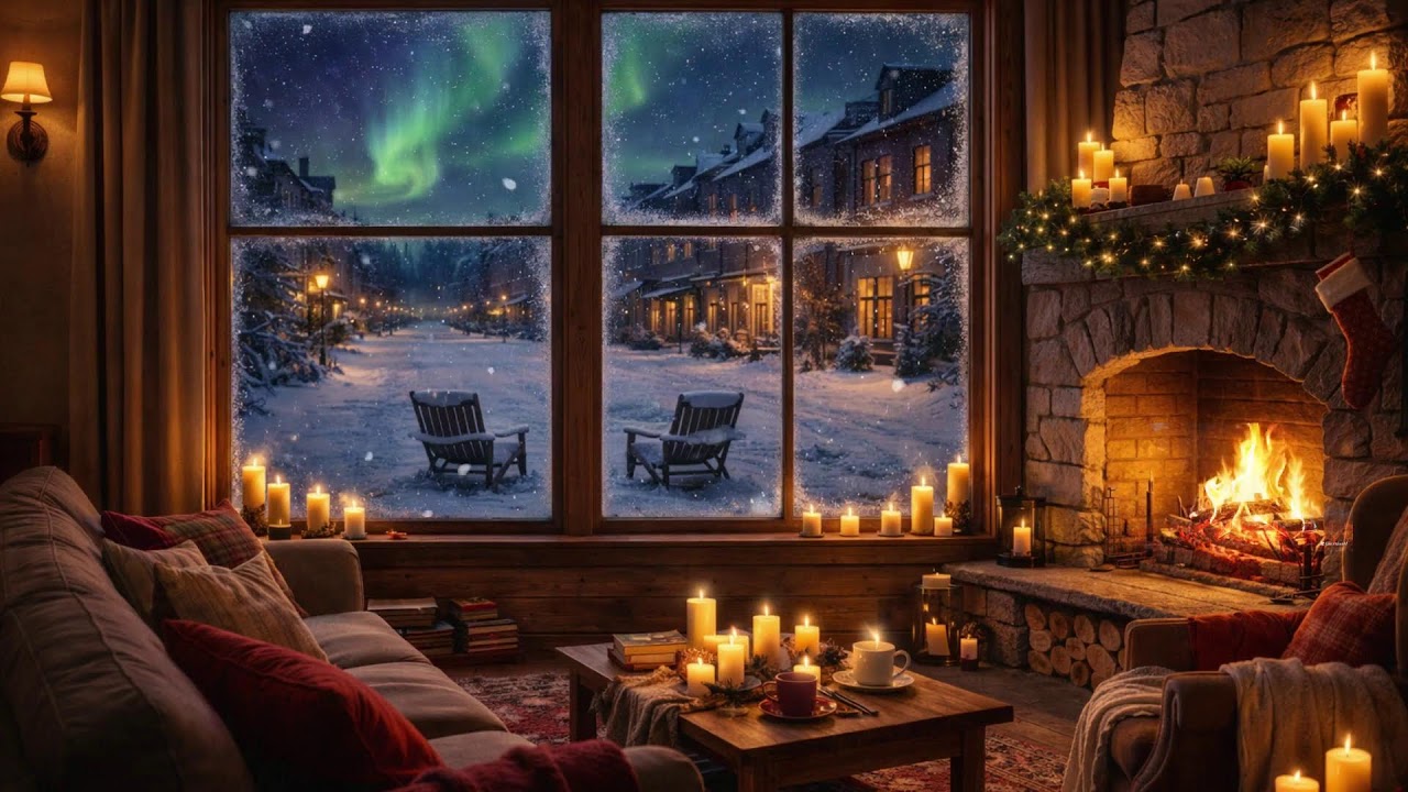 This Winter Night Feels Like Home 🔥 Deep Sleep Fireplace Ambience