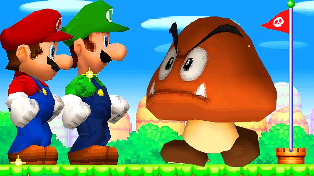 New Super Mario Bros. DS - 100% Walkthrough (World 1)