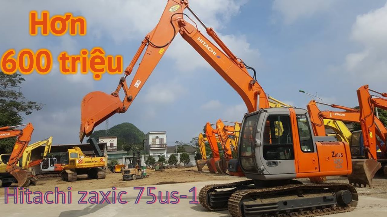 Chi tiết máy xúc HITACHI ZAXIS 75US-1 đời 2008 hơn 600 triệu | Hitachi excavator