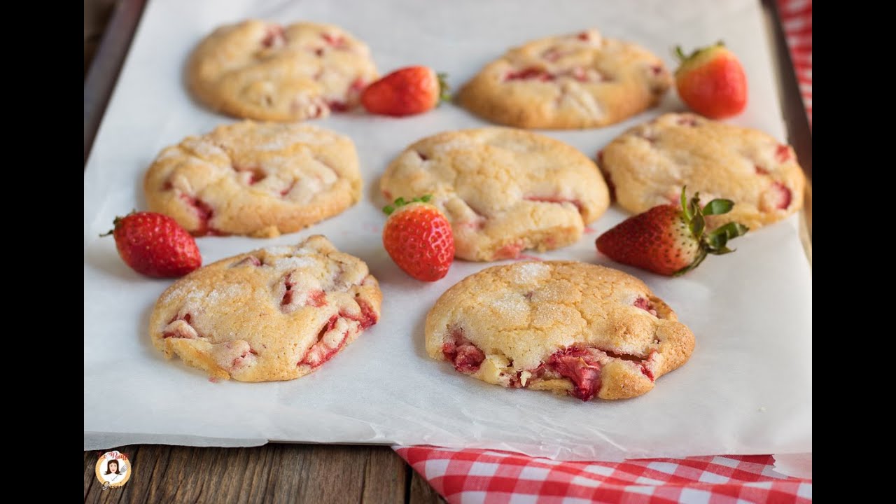 BISCOTTI ALLE FRAGOLE morbidi SENZA lievito, burro e latte