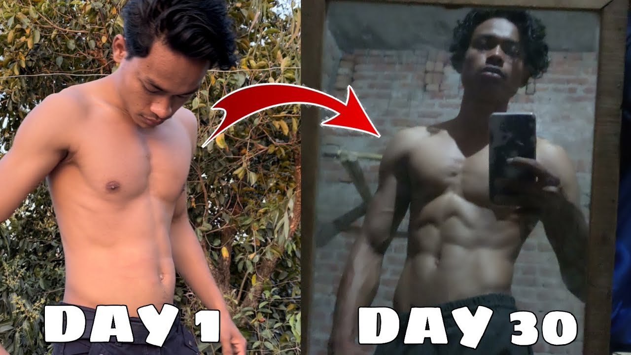 My 30 Days Abs Challenge Epic Transformation (At Home)