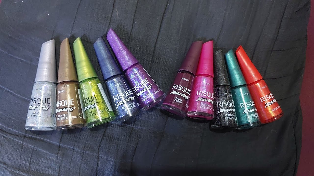 MINHA COLEÇÃO DE ESMALTES RISQUE LOLLA PALOOZA CHEGOU.