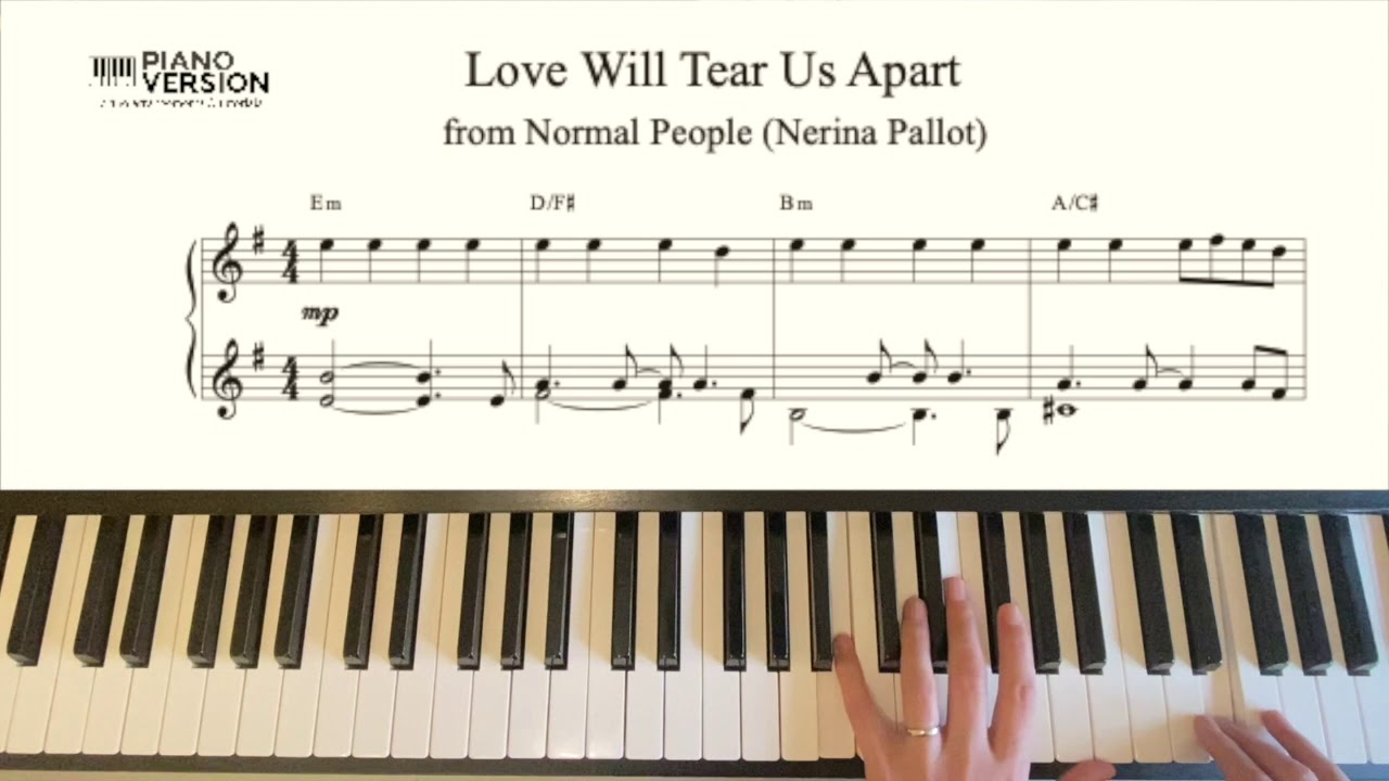 How To Play LOVE WILL TEAR US APART from NORMAL PEOPLE by Nerina Pallot, piano tutorial PREVIEW