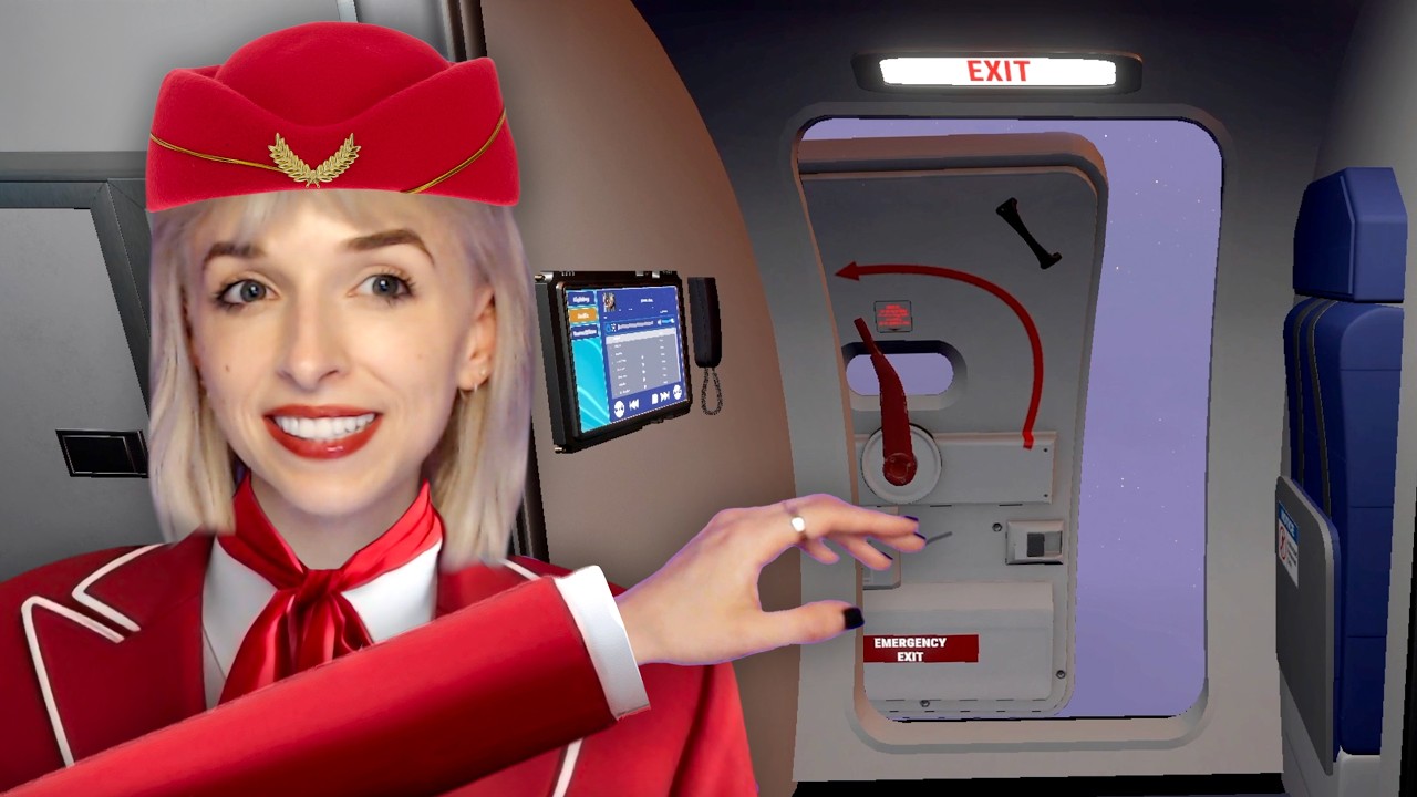 POV: you're on a plane and the flight attendant opens the door