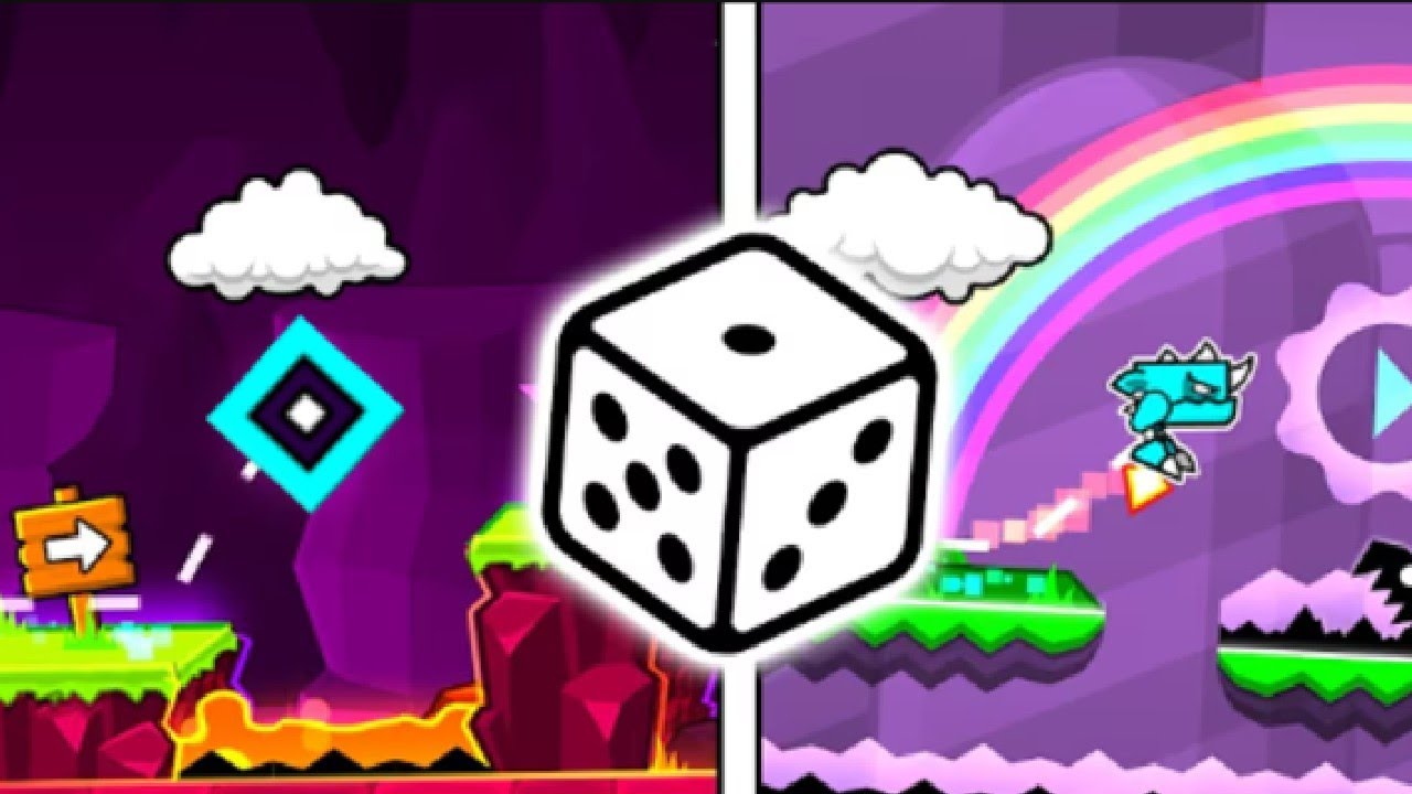 Geometry dash, mutta jokainen kohta on random?!