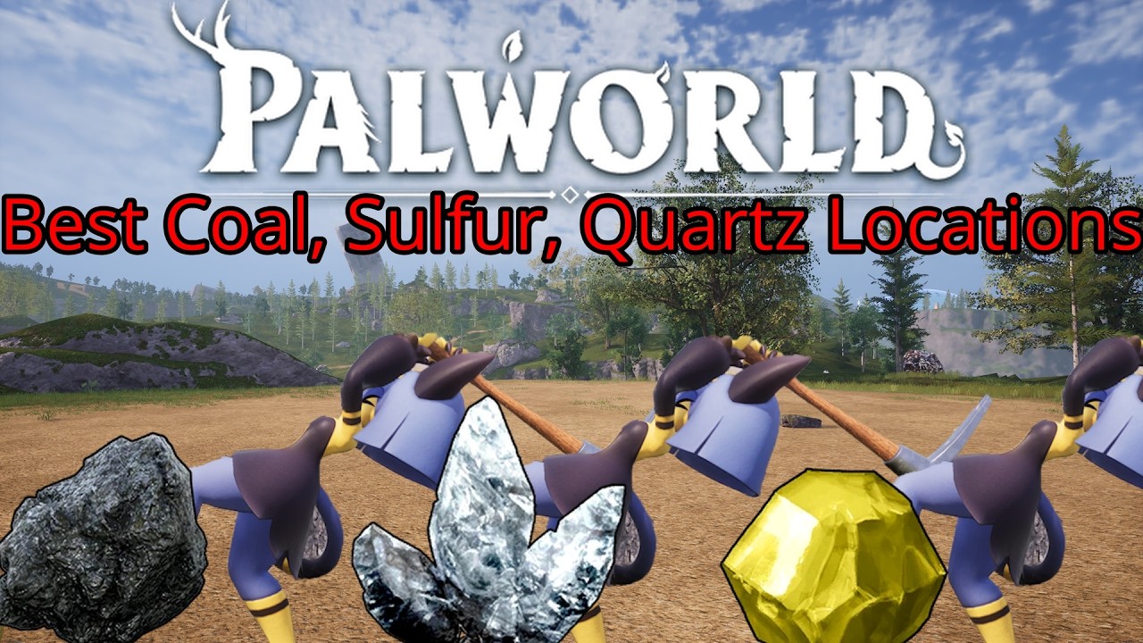 Palworld 1.0 Best Base Locations For Coal, Sulfur, Quartz