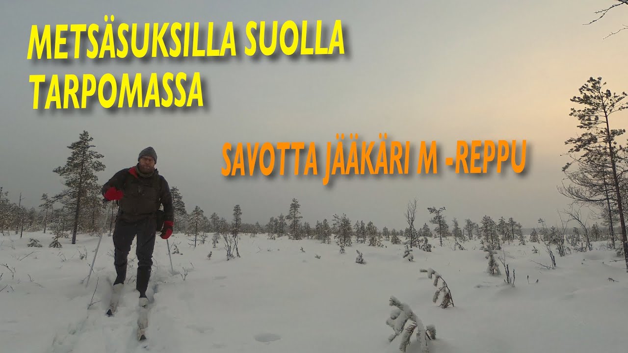 Mets&auml;suksilla suolla tarpomassa - Savotta J&auml;&auml;k&auml;ri M