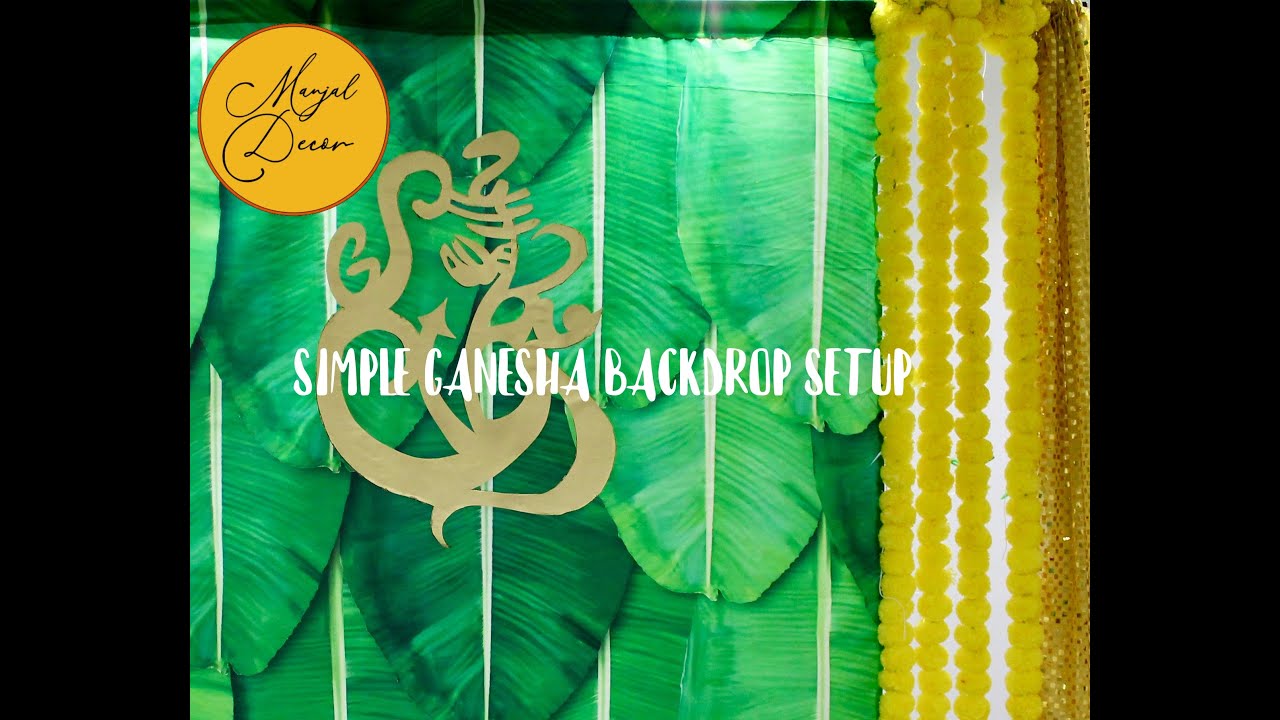 Simple Ganesha Backdrop Setup