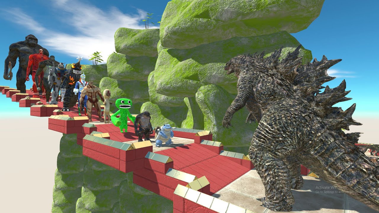 Godzilla vs King Kong DEATH CLIMB - Animal Revolt Battle Simulator