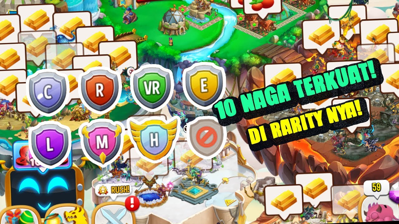 10 NAGA TERKUAT Rarity C SAMPAI HEROIC! Dragon City