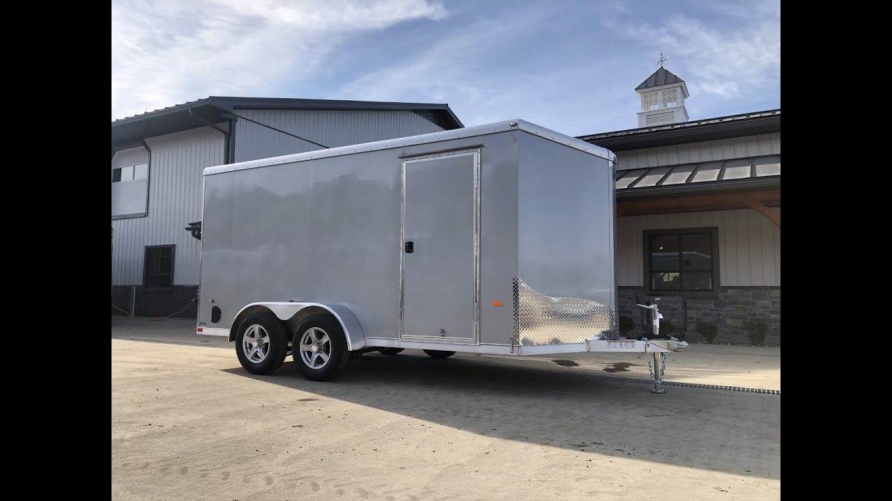 7x14' Neo Aluminum Enclosed Cargo Trailer 7000# GVW Silver NAVR147