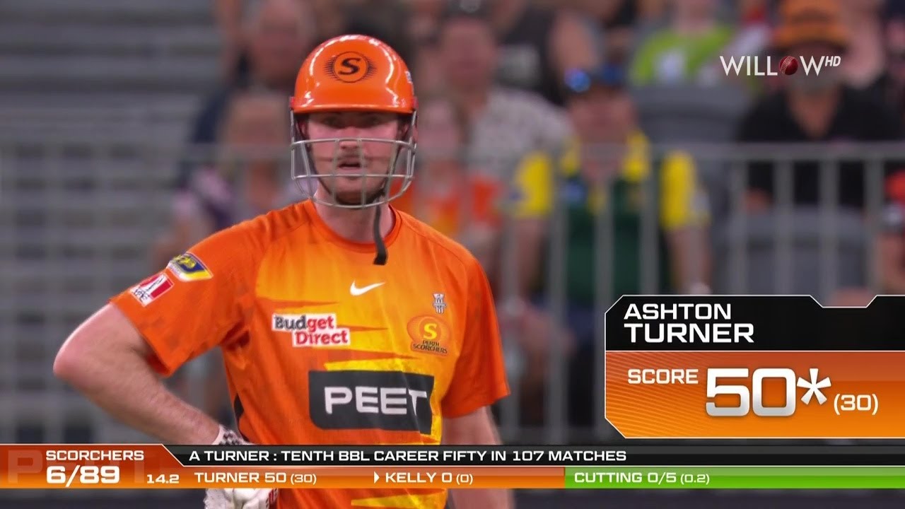 Ashton Turner 61 runs vs Sydney Thunder| 29th Match - Perth Scorchers vs Sydney Thunder