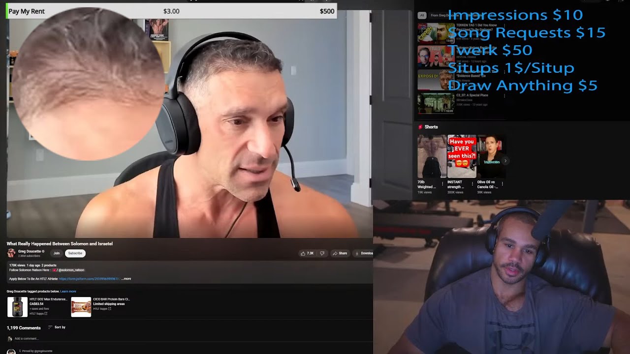 Vegan Gains Live 2025-10-11 Greg Doucette's Failed Hair Transplant, Frank Tufano, Jeff Nippard Files