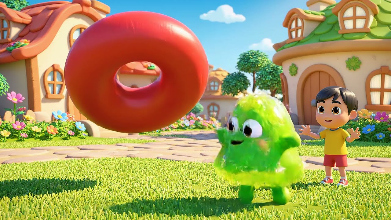 Fall Guys Jelly Runner Bounced Across the Track | Nursery Rhymes for Kids & Baby Songs